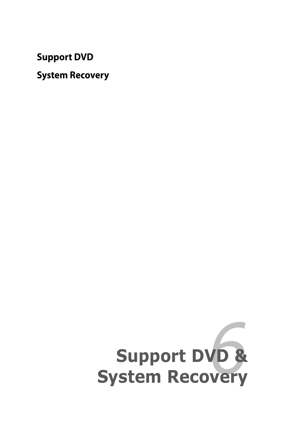 Support dvd &system recovery, Support dvd & system recovery | Asus Eee PC 4G Surf/Linux User Manual | Page 95 / 140