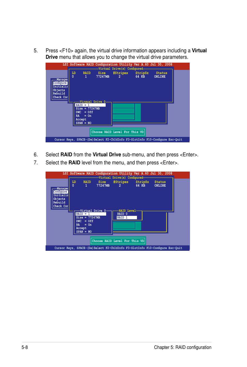 8 chapter 5: raid configuration | Asus Z8PH-D12 SE/QDR User Manual | Page 108 / 178