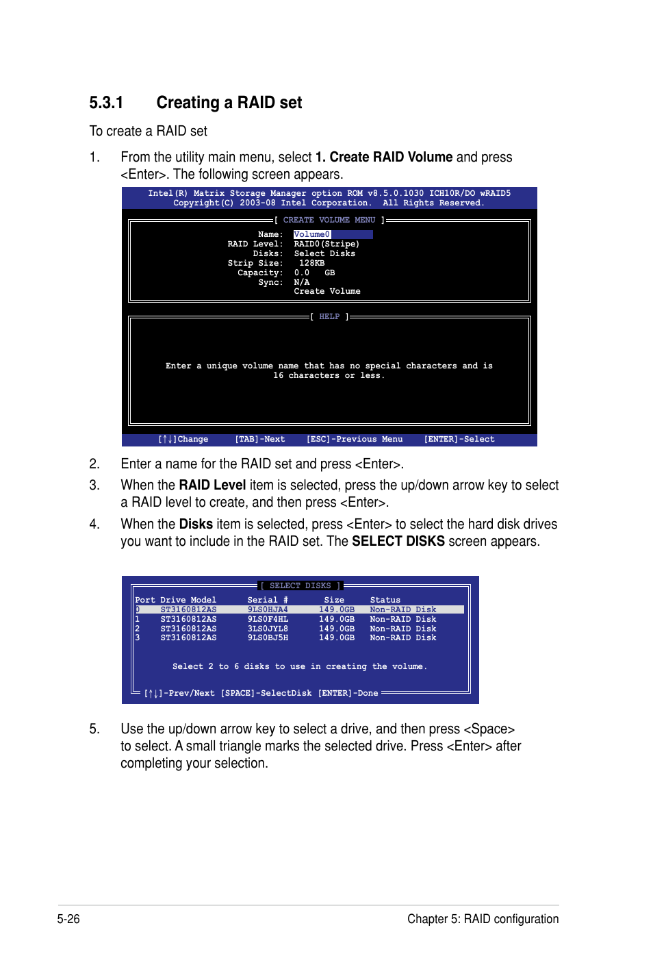 1 creating a raid set | Asus Z8PH-D12 SE/QDR User Manual | Page 126 / 178