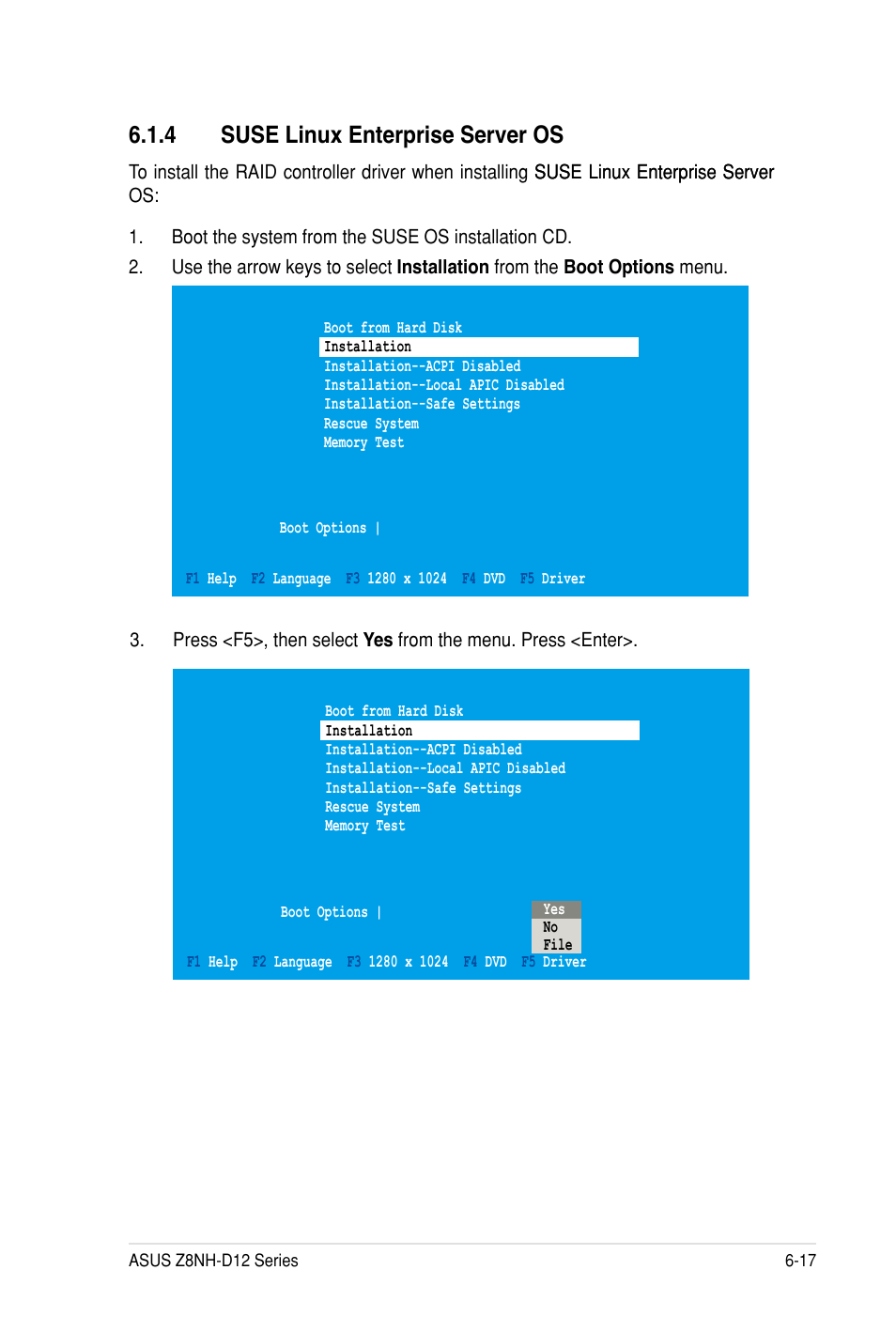 4 suse linux enterprise server os | Asus Z8PH-D12 SE/QDR User Manual | Page 151 / 178