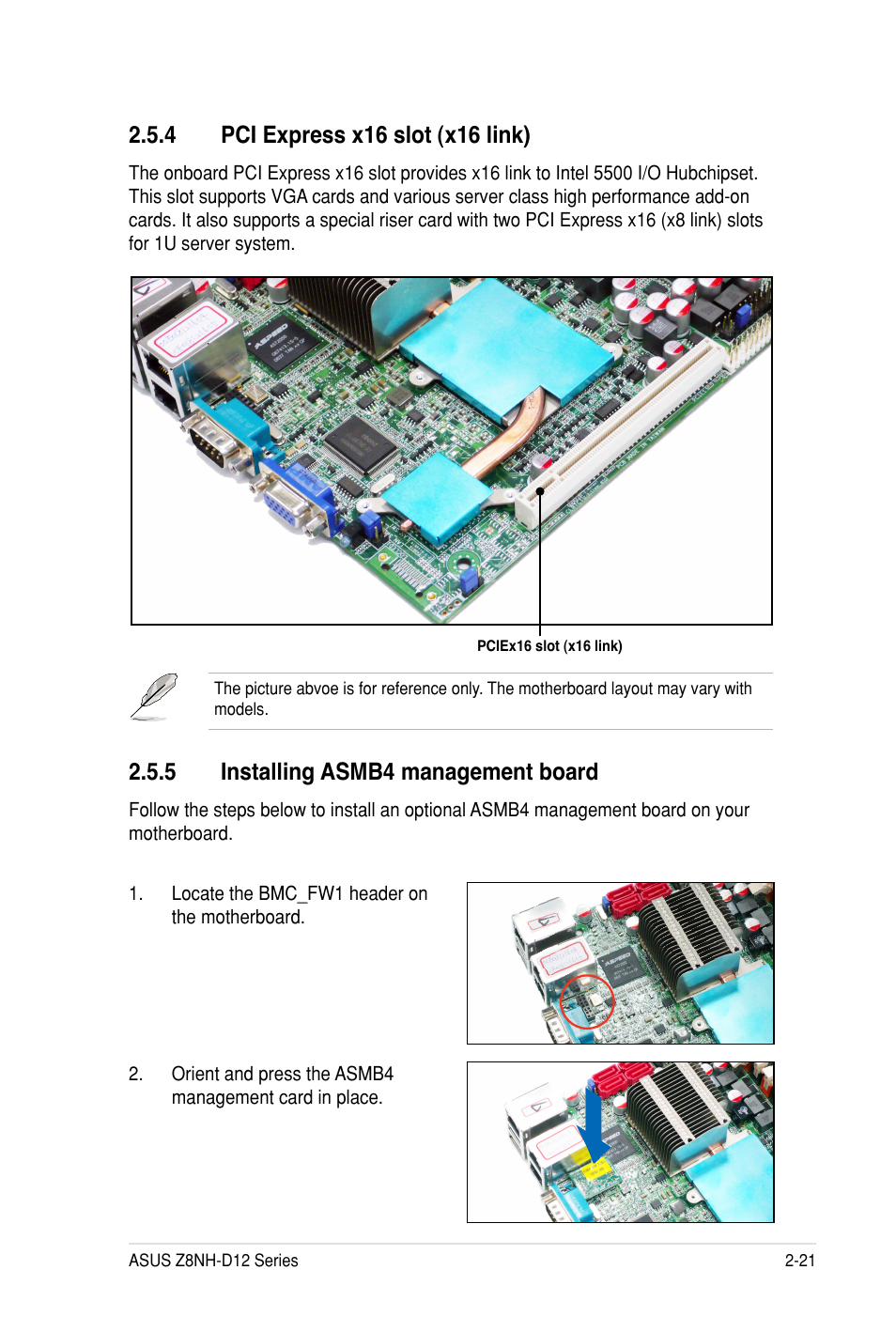 5 installing asmb4 management board | Asus Z8PH-D12 SE/QDR User Manual | Page 39 / 178