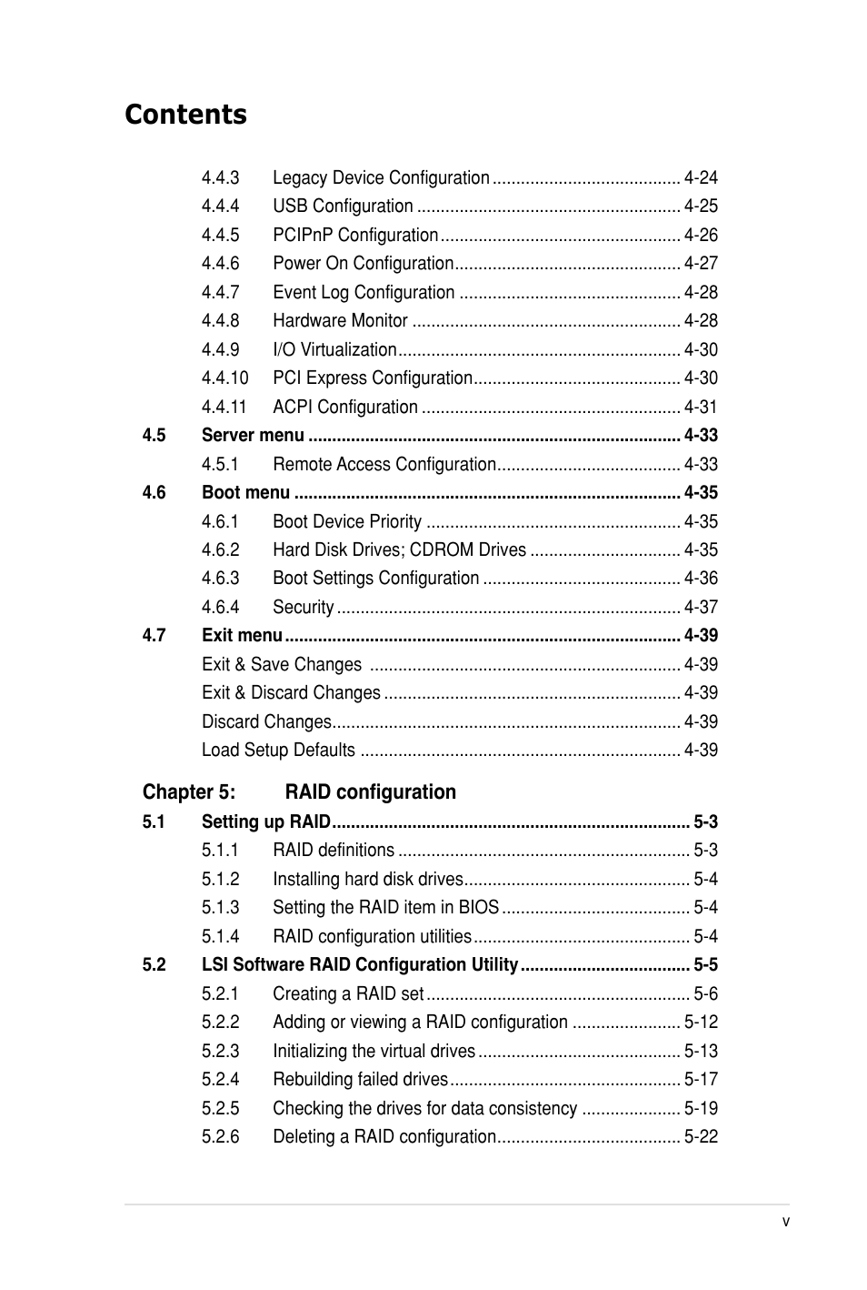 Asus Z8PH-D12 SE/QDR User Manual | Page 5 / 178