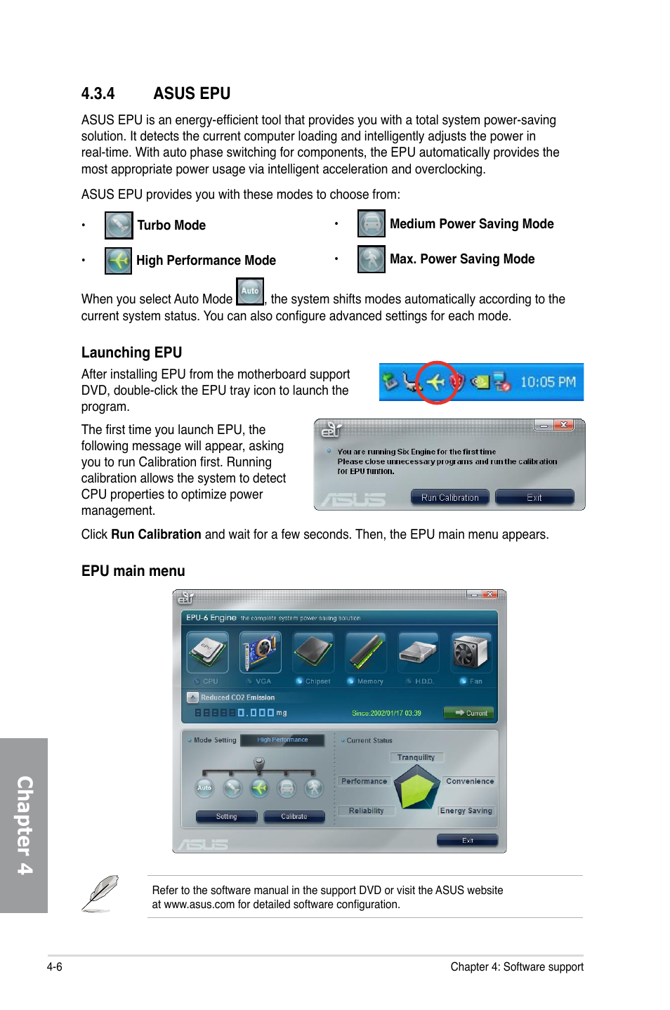 4 asus epu, Asus epu -6, Chapter 4 | Asus P7P55D PRO User Manual | Page 104 / 128