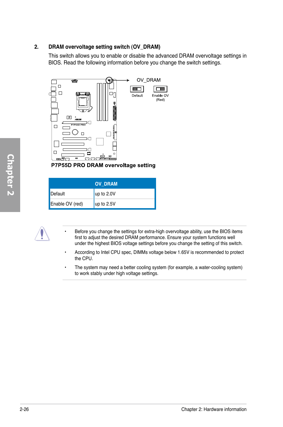 Chapter 2 | Asus P7P55D PRO User Manual | Page 46 / 128