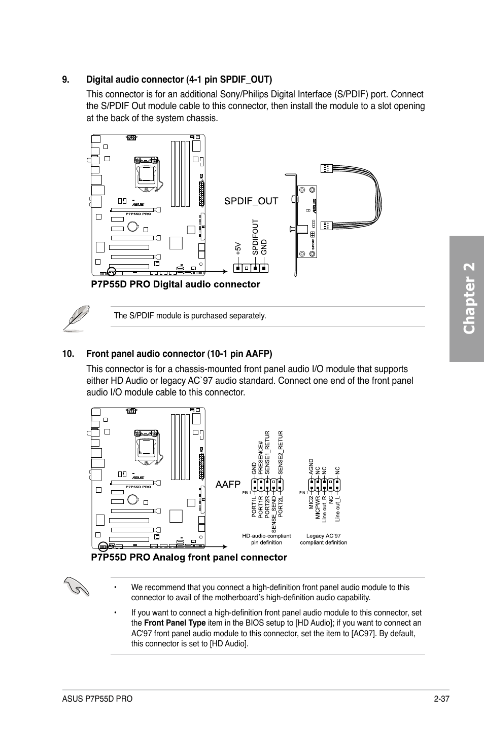 Chapter 2 | Asus P7P55D PRO User Manual | Page 57 / 128