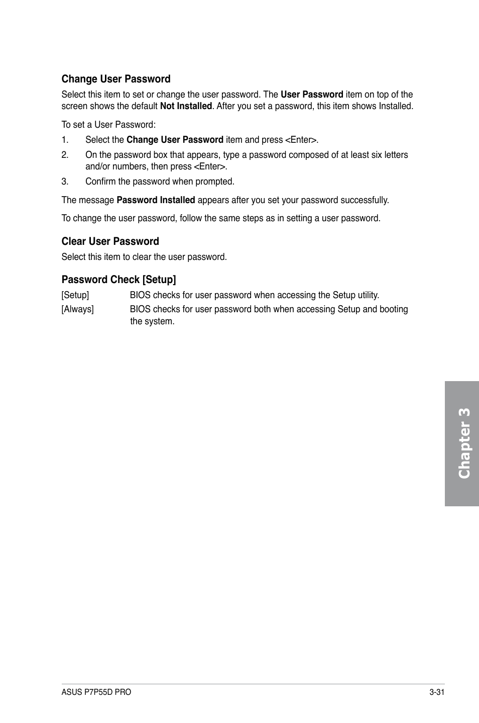 Chapter 3 | Asus P7P55D PRO User Manual | Page 93 / 128