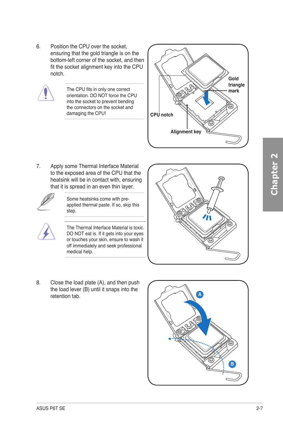 Chapter 2 | Asus P6T SE User Manual | Page 27 / 112