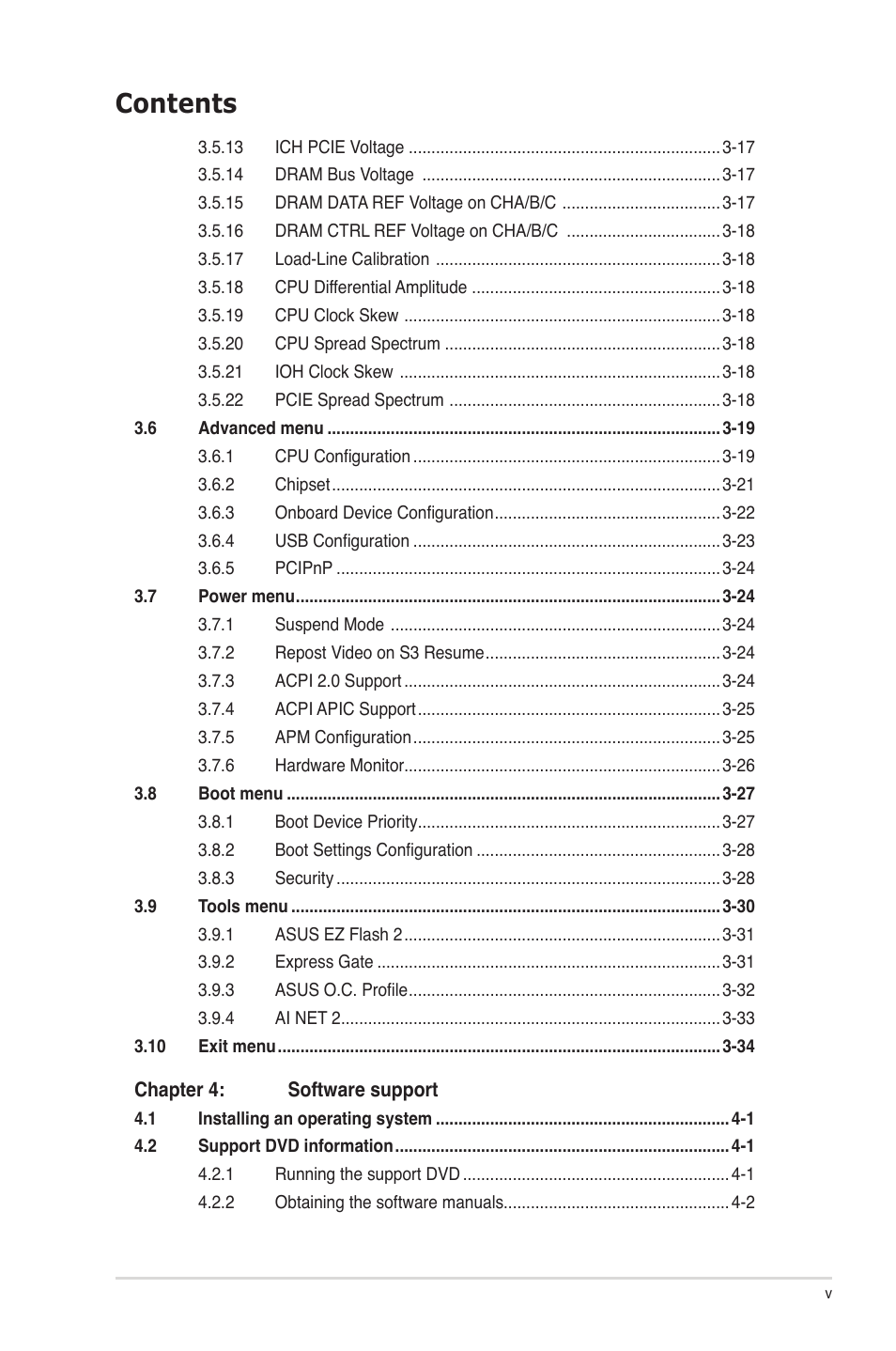 Asus P6T SE User Manual | Page 5 / 112