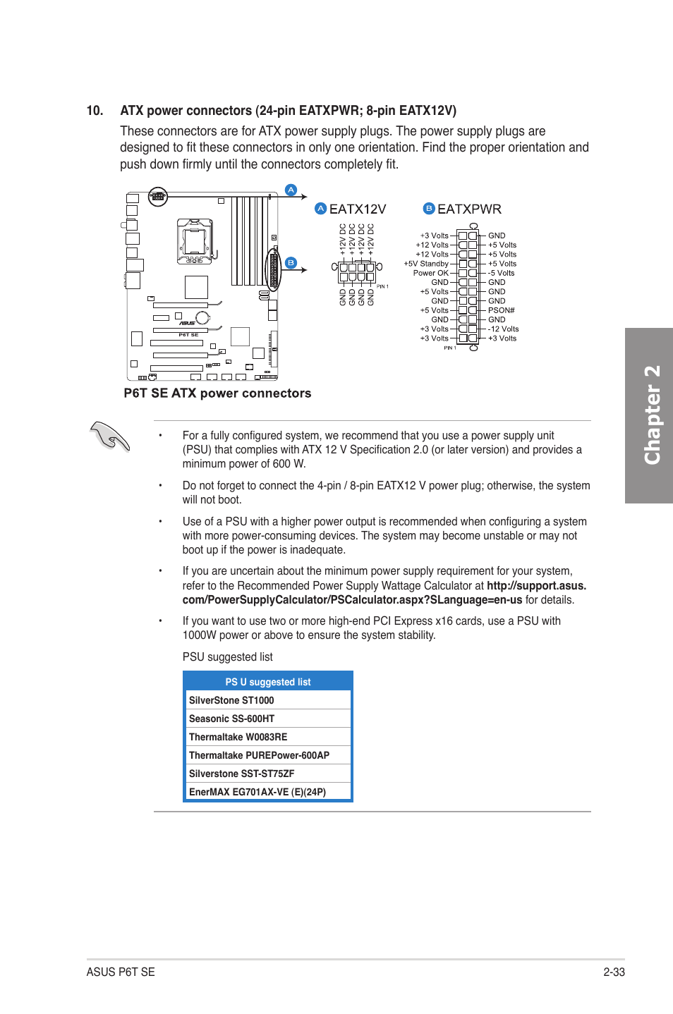 Chapter 2 | Asus P6T SE User Manual | Page 53 / 112