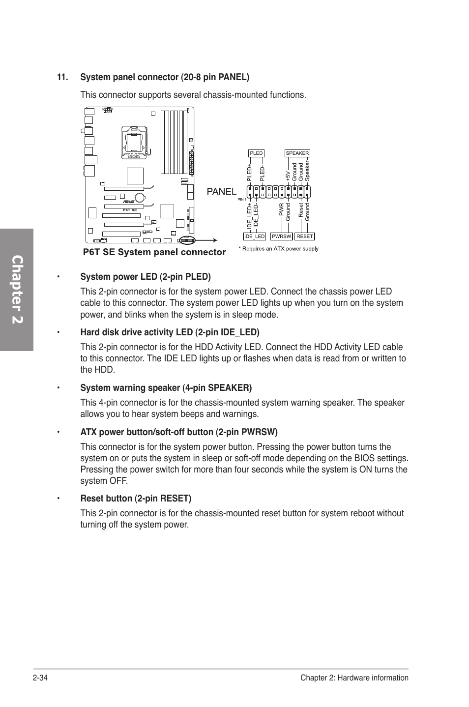 Chapter 2 | Asus P6T SE User Manual | Page 54 / 112