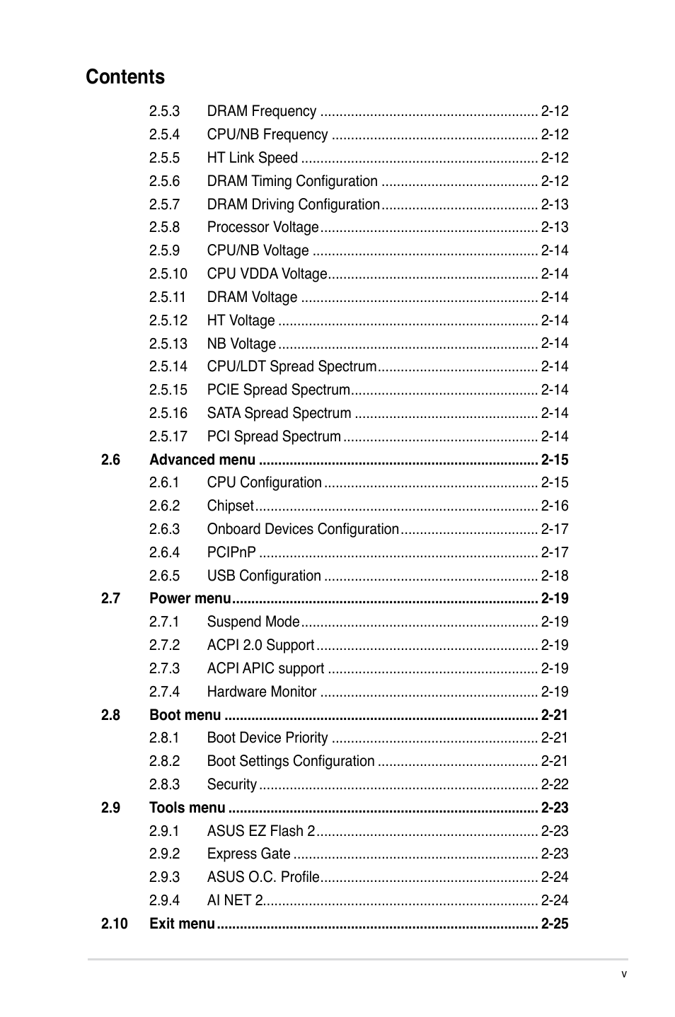 Asus M4N75TD User Manual | Page 5 / 78