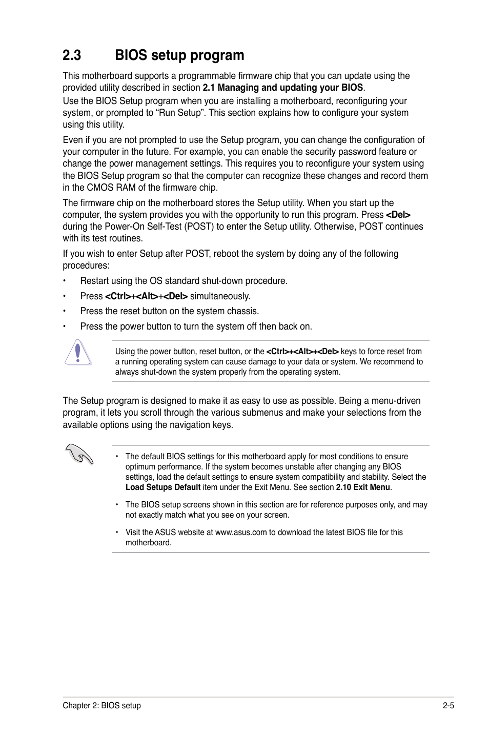 3 bios setup program | Asus M4N75TD User Manual | Page 55 / 78