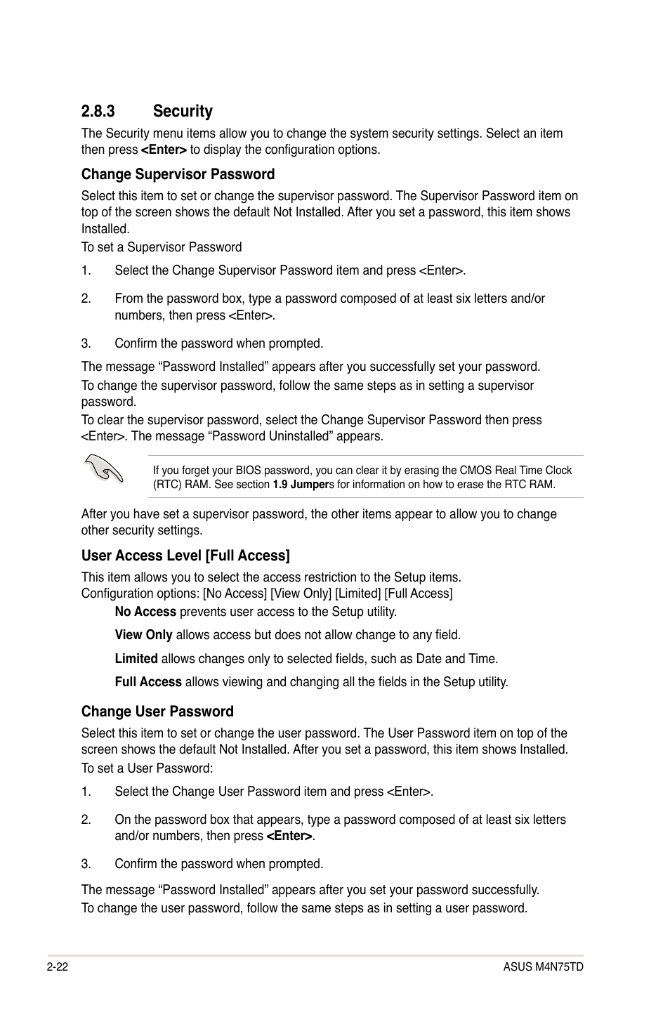 3 security | Asus M4N75TD User Manual | Page 72 / 78