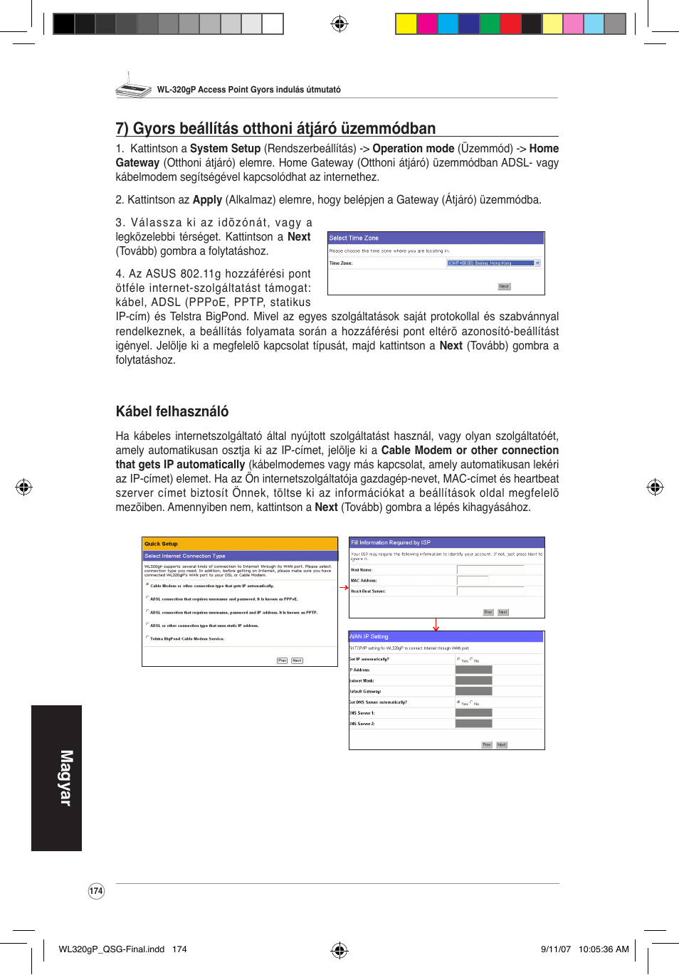 Kábel felhasználó | Asus WL-320gP User Manual | Page 175 / 361