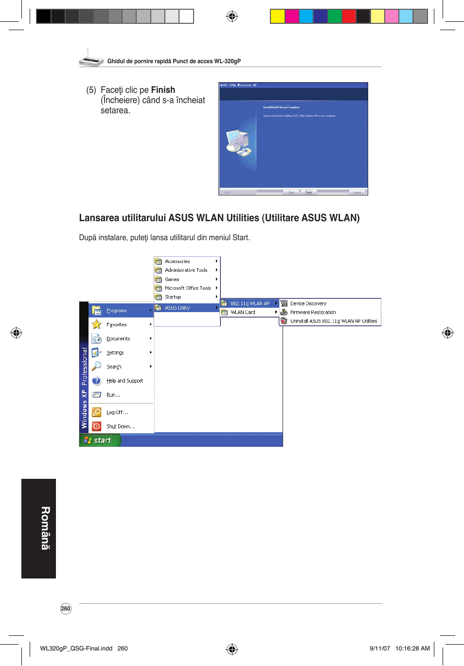 Română | Asus WL-320gP User Manual | Page 261 / 361