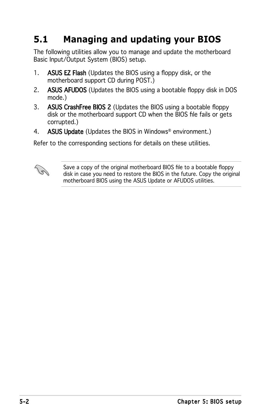 1 managing and updating your bios | Asus T3-P5945GC User Manual | Page 49 / 79