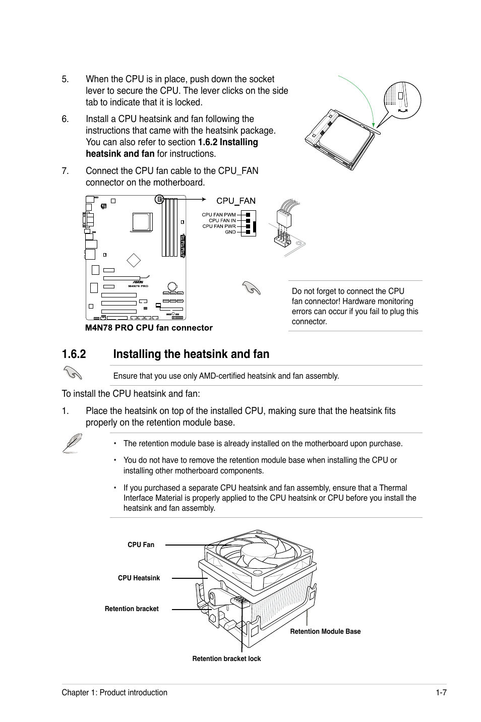 2 installing the heatsink and fan | Asus M4N78 Pro User Manual | Page 17 / 64