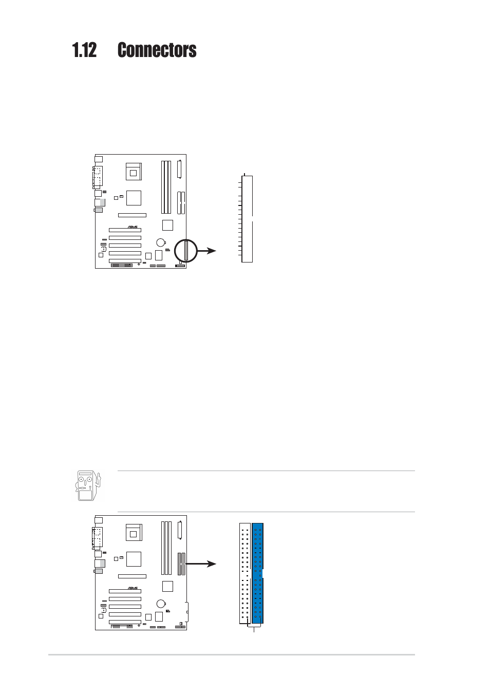 12 connectors, 18 chapter 1: product introduction | Asus P4S800 User Manual | Page 28 / 66