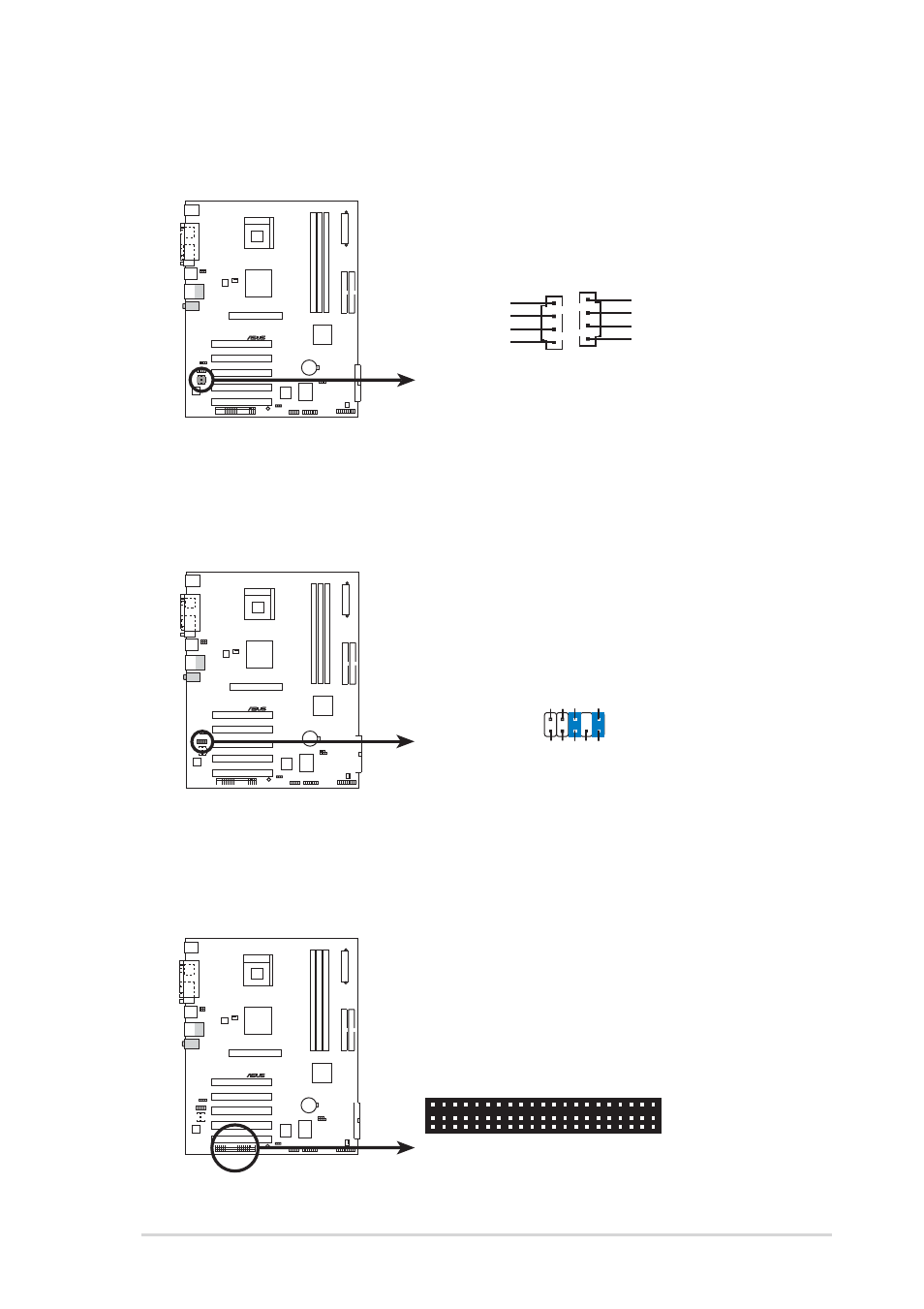 P4s800 front panel audio connector fp_audio, P4s800 internal audio connectors, P4s800 wi-fi slot | Asus P4S800 User Manual | Page 31 / 66