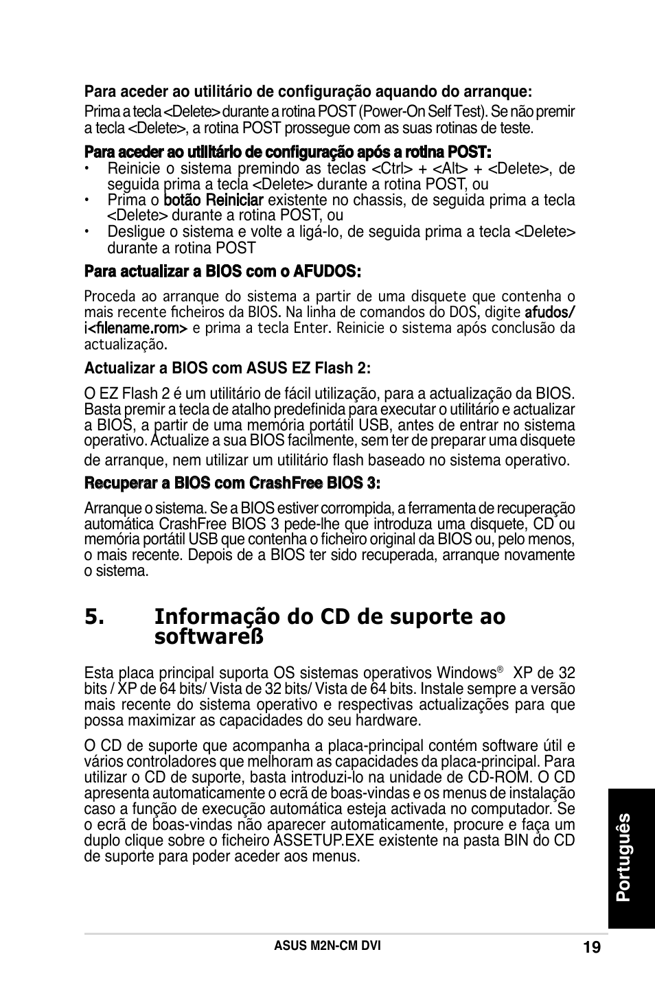 Informação do cd de suporte ao softwareß | Asus M2N-CM DVI User Manual | Page 19 / 38