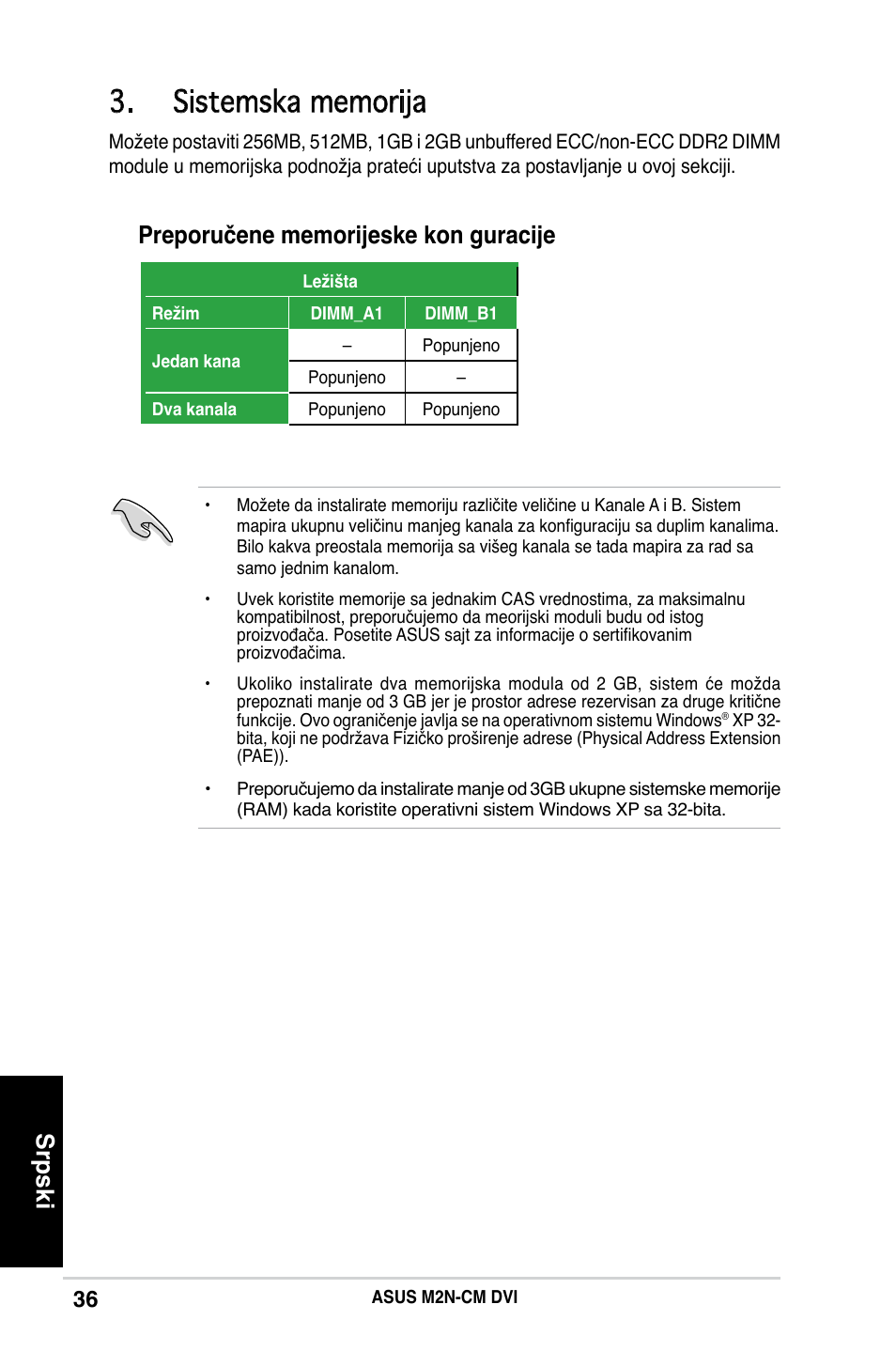 Srpski | Asus M2N-CM DVI User Manual | Page 36 / 38