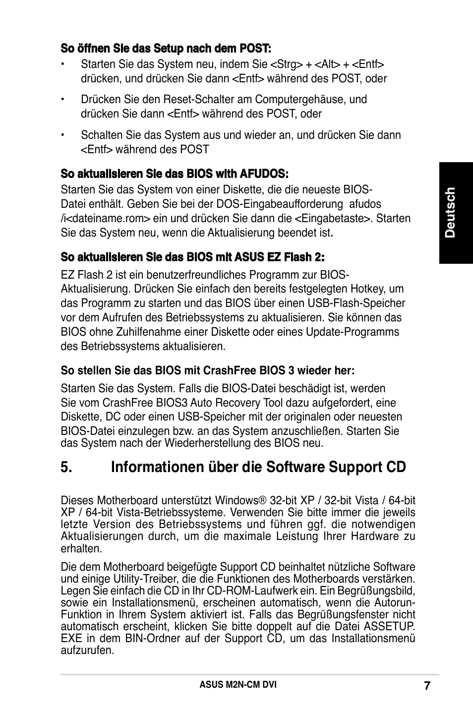 Informationen über die software support cd | Asus M2N-CM DVI User Manual | Page 7 / 38