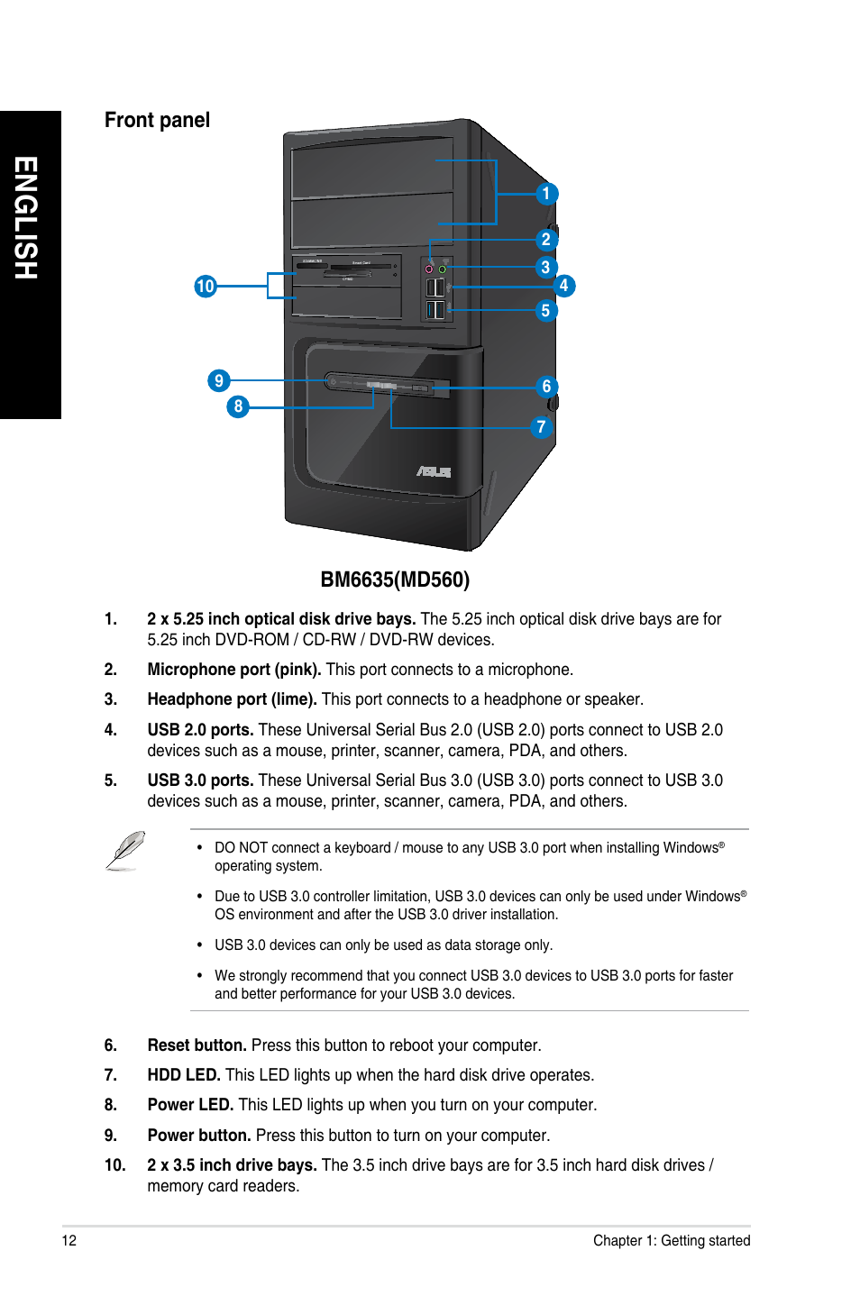 En g lis h en g li sh en g lis h en g li sh | Asus BP6335 User Manual | Page 12 / 215