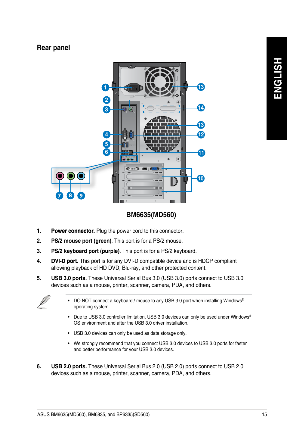 En g lis h en g li sh | Asus BP6335 User Manual | Page 15 / 215