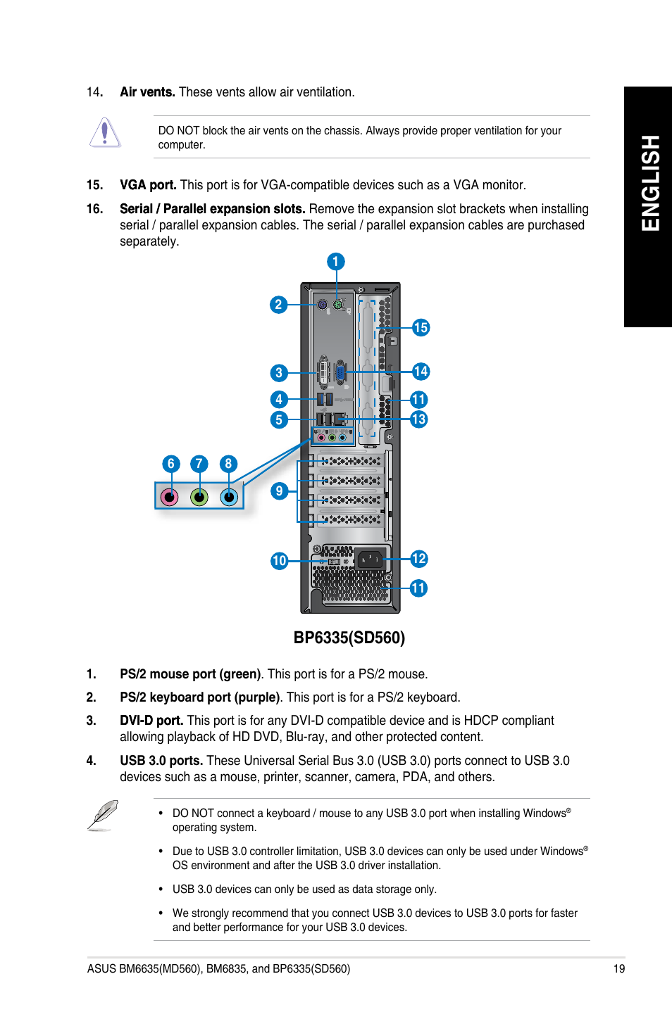 En g lis h en g li sh | Asus BP6335 User Manual | Page 19 / 215