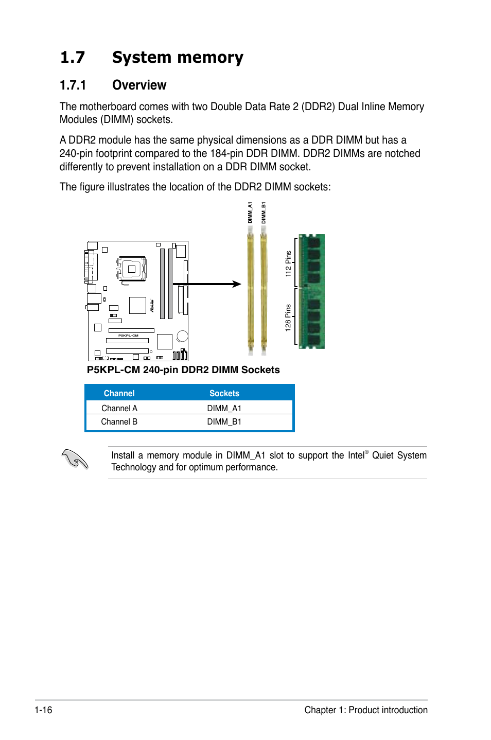 1 overview | Asus P5KPL-CM User Manual | Page 28 / 90