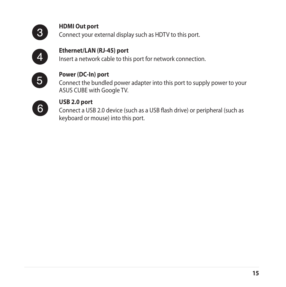 Asus CUBE with Google TV User Manual | Page 15 / 66