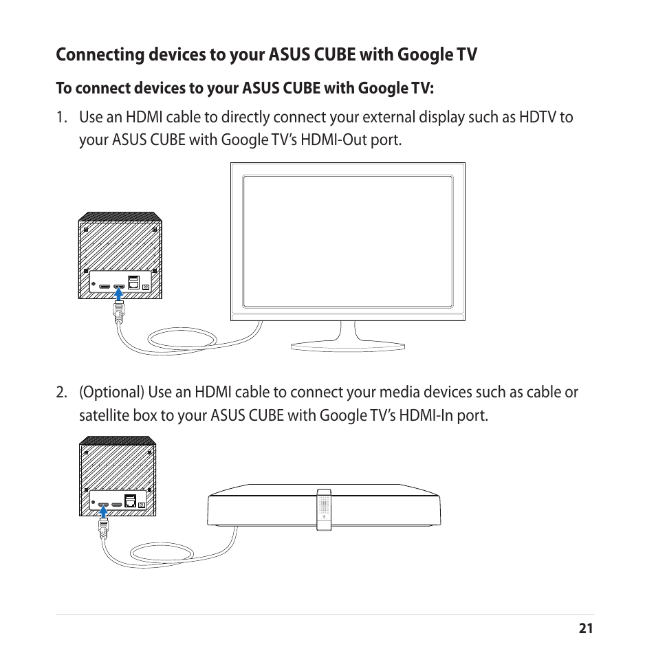 Asus CUBE with Google TV User Manual | Page 21 / 66