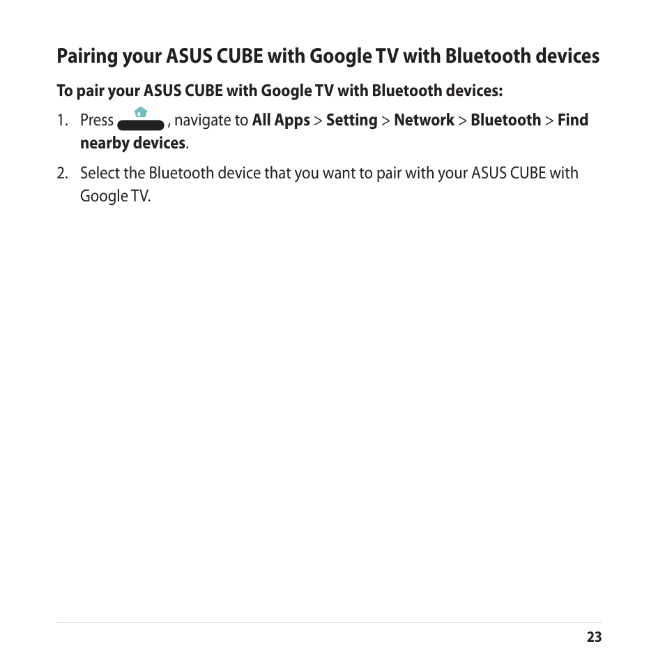 Asus CUBE with Google TV User Manual | Page 23 / 66