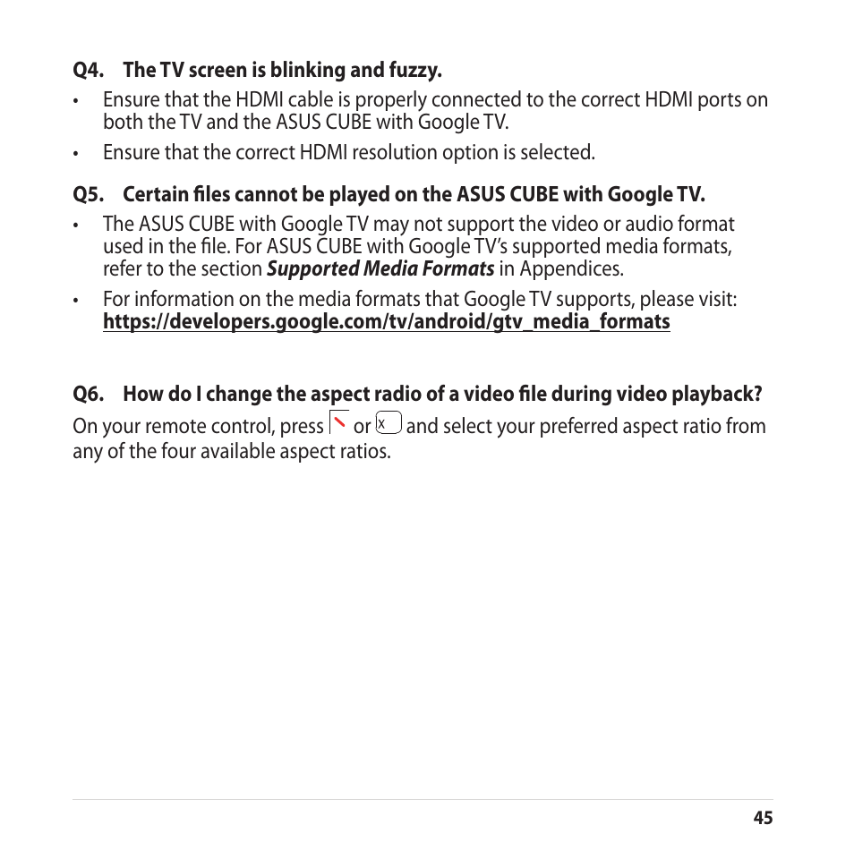 Asus CUBE with Google TV User Manual | Page 45 / 66