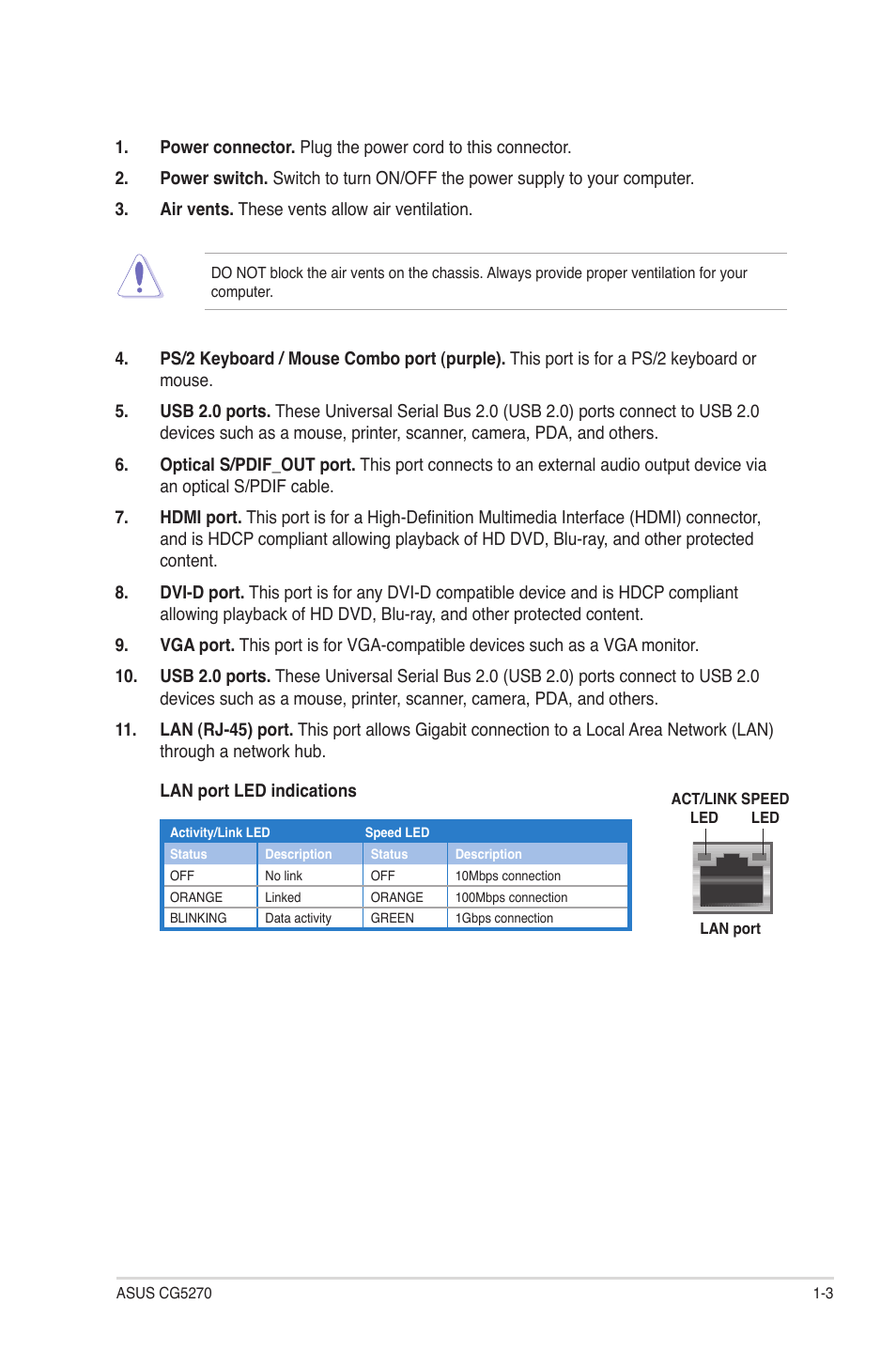 Asus CG5270 User Manual | Page 12 / 71