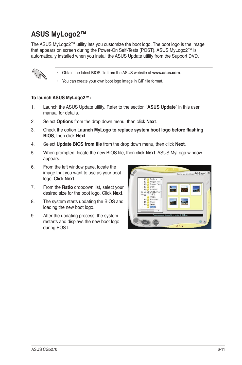 Asus mylogo2, Asus mylogo2™ -11 | Asus CG5270 User Manual | Page 61 / 71