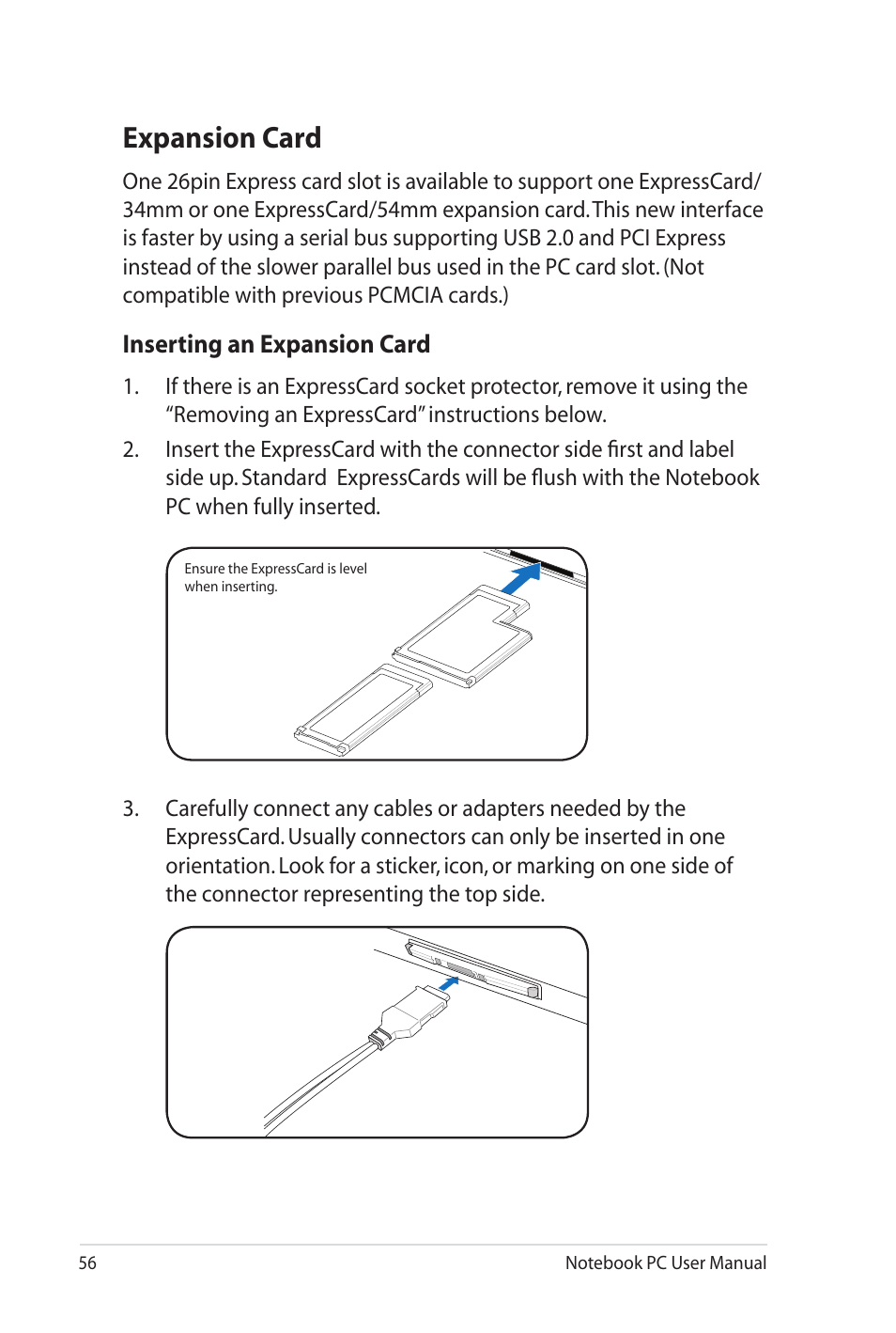 Expansion card | Asus G60J User Manual | Page 56 / 114