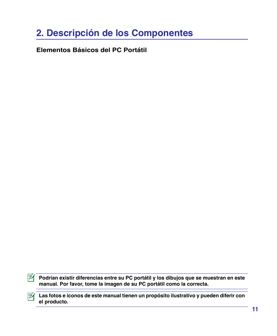 Descripción de los componentes | Asus P80A User Manual | Page 11 / 82