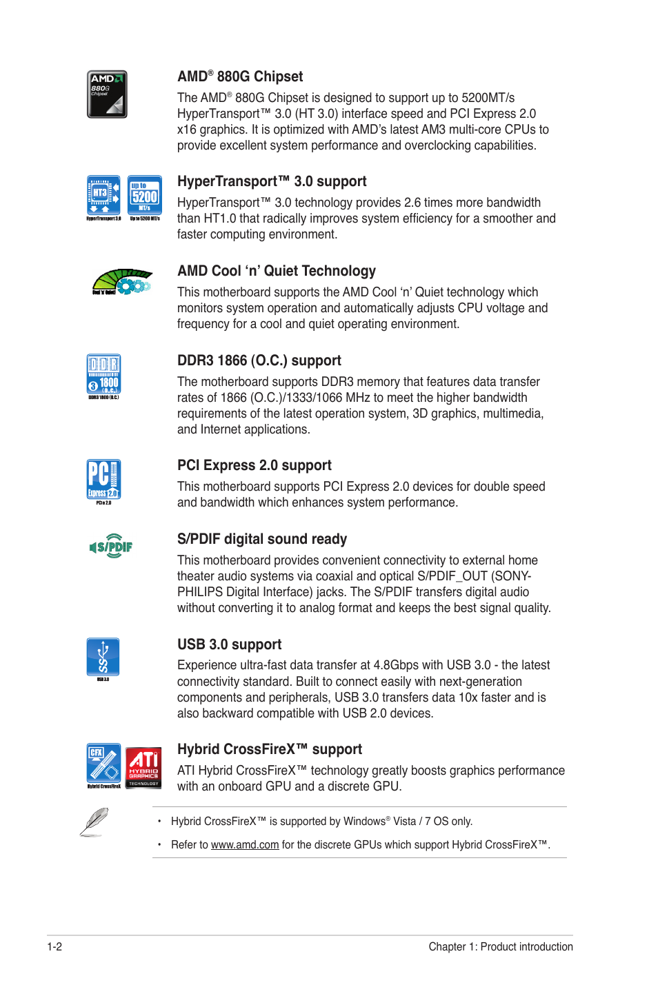 Asus M4A88T-M/USB3 User Manual | Page 14 / 68