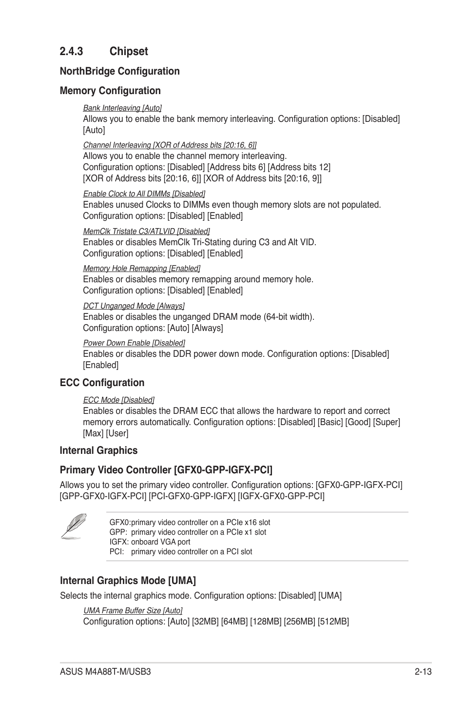 3 chipset, Chipset -13 | Asus M4A88T-M/USB3 User Manual | Page 55 / 68