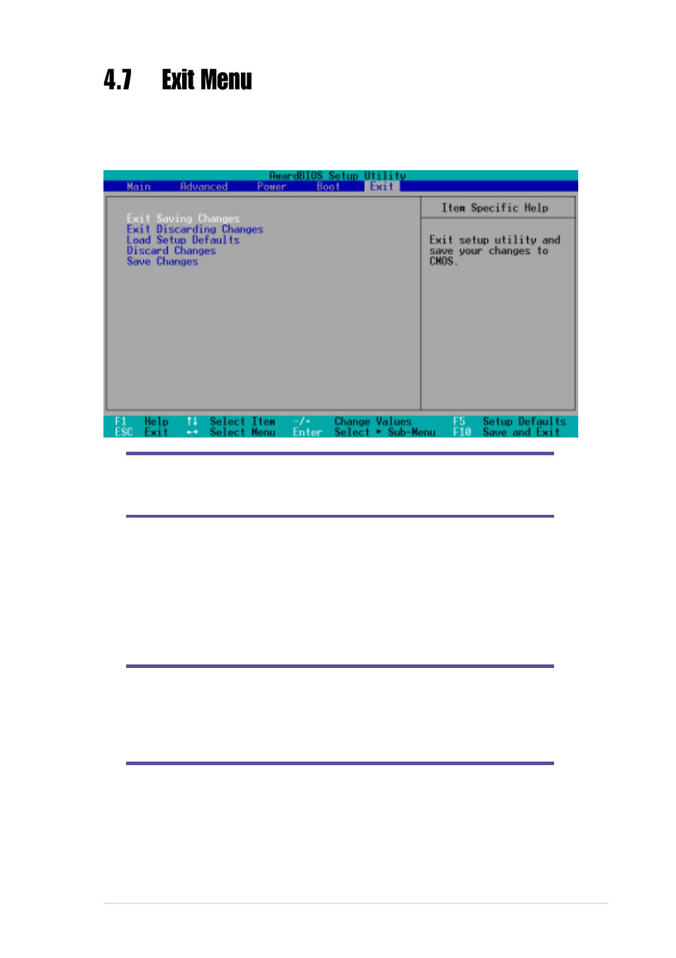 7 exit menu | Asus Terminator P4 533 User Manual | Page 85 / 98