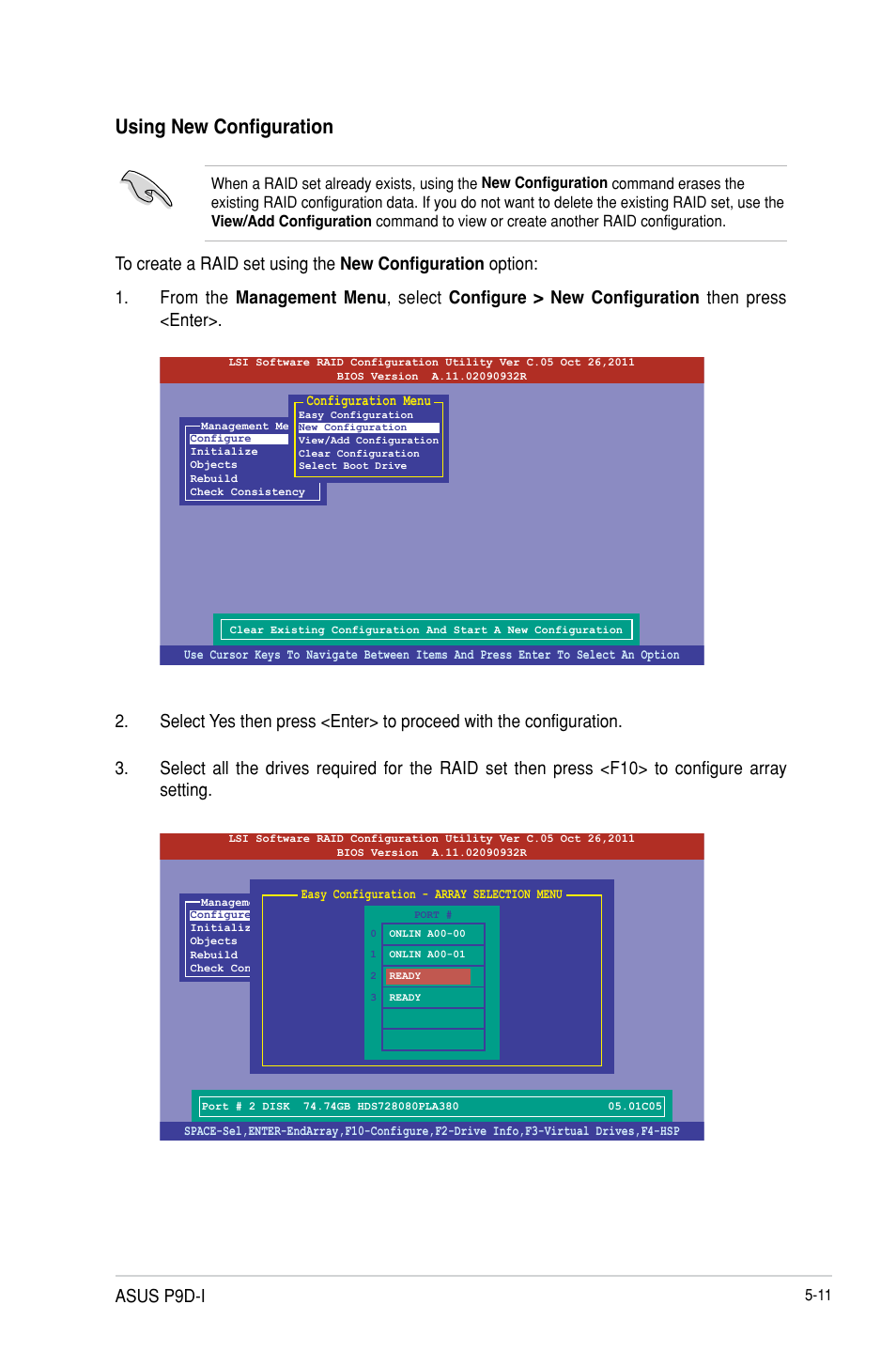 Using new configuration, Asus p9d-i | Asus P9D-I User Manual | Page 101 / 182