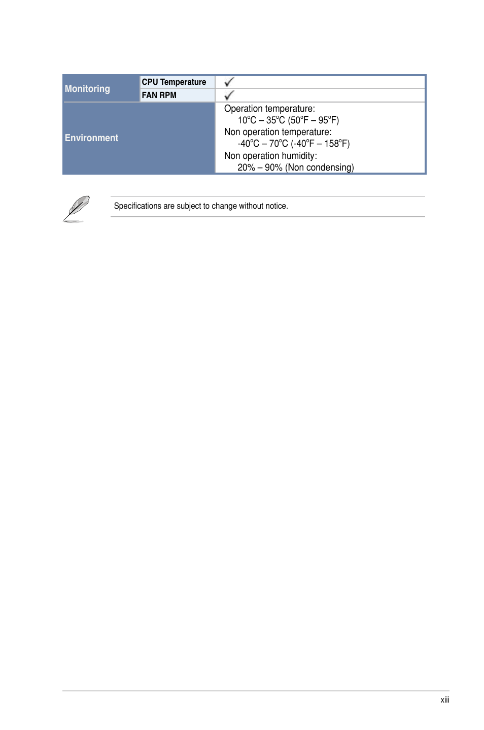 Asus P9D-I User Manual | Page 13 / 182