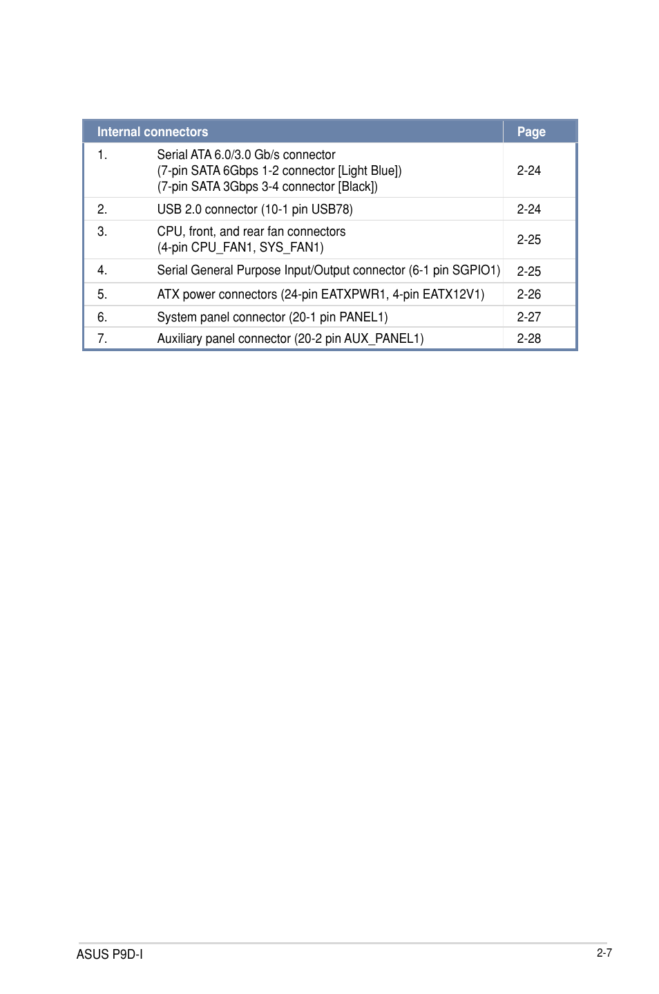 Asus P9D-I User Manual | Page 27 / 182