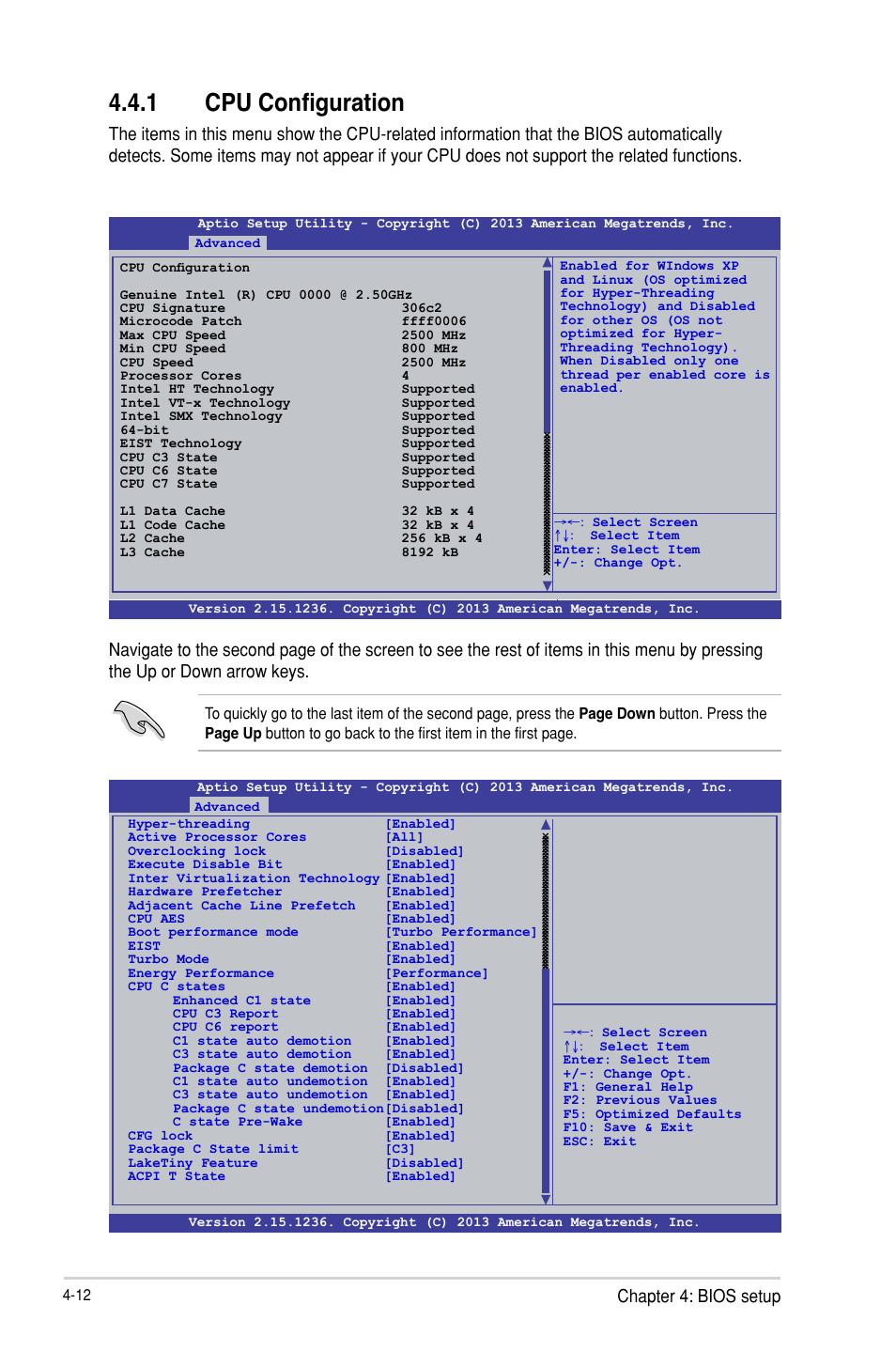 Cpu configuration -12, 1 cpu configuration, Chapter 4: bios setup | Asus P9D-I User Manual | Page 64 / 182