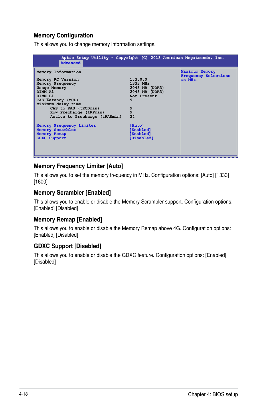 Gdxc support [disabled, Chapter 4: bios setup | Asus P9D-I User Manual | Page 70 / 182