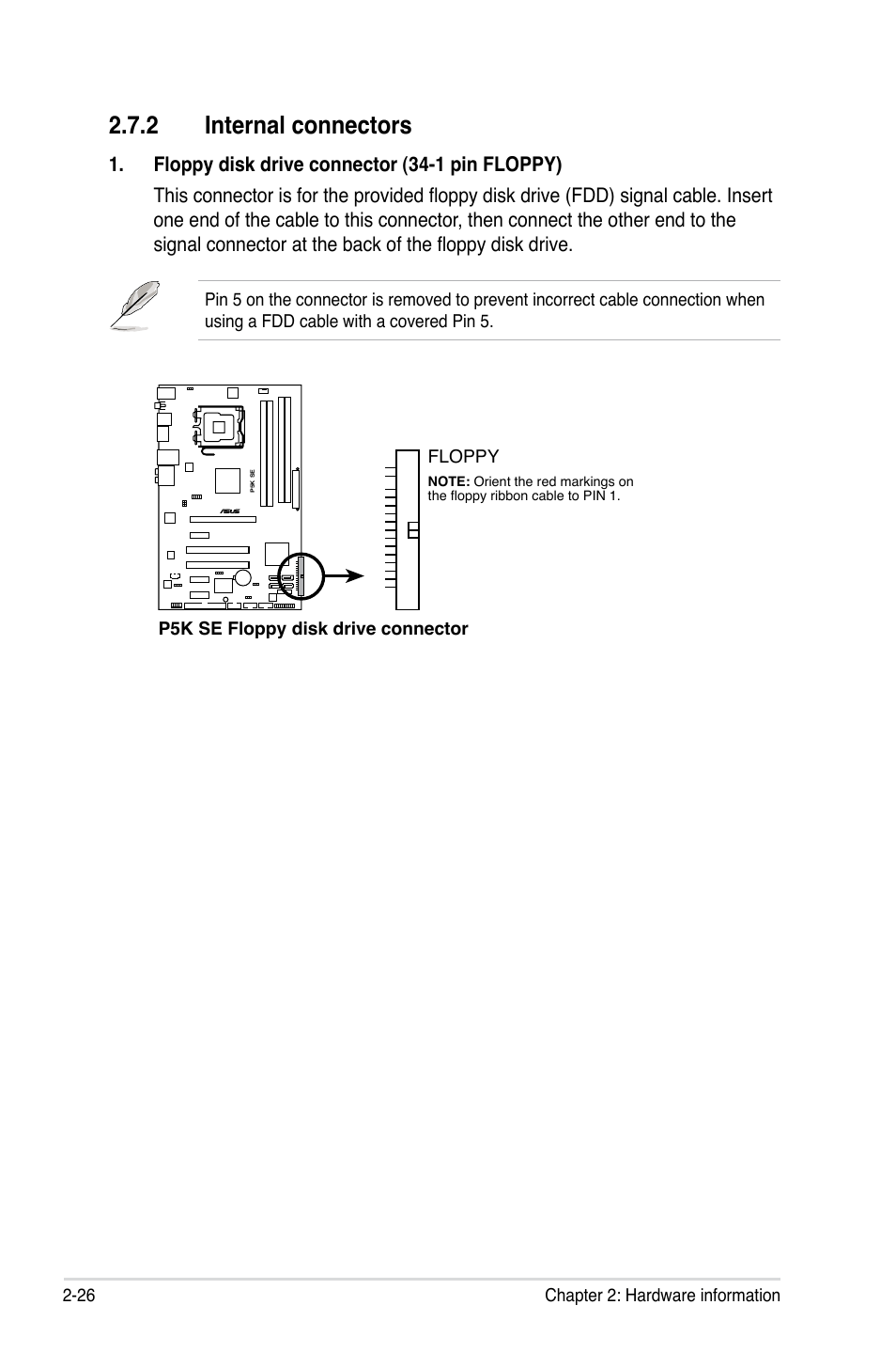 2 internal connectors | Asus P5K SE User Manual | Page 50 / 136