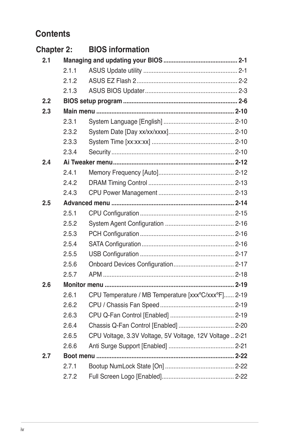 Asus P8H61-M LX3 User Manual | Page 4 / 62