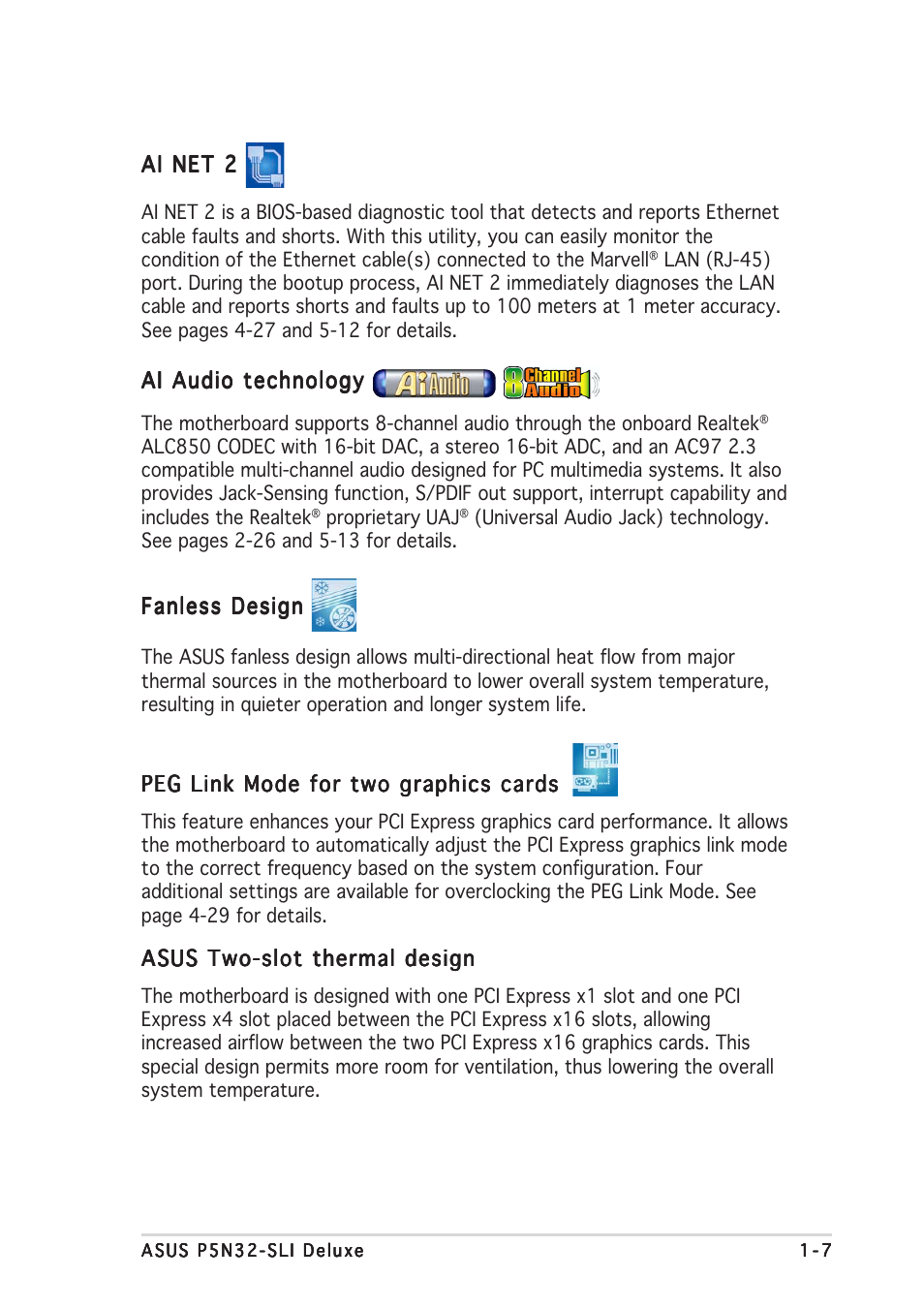 Asus P5N32-SLI Deluxe User Manual | Page 23 / 176