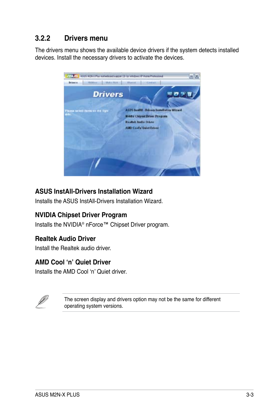 2 drivers menu | Asus M2N-X PLUS User Manual | Page 83 / 90